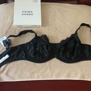 Prima donna black lace bra 42f new with tags madison